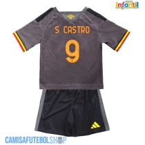 Camisa de time de futebol AS Roma Santiago Castro #9 Replicas 3º Equipamento Infantil 2026-27 Manga Curta (+ Calças curtas)